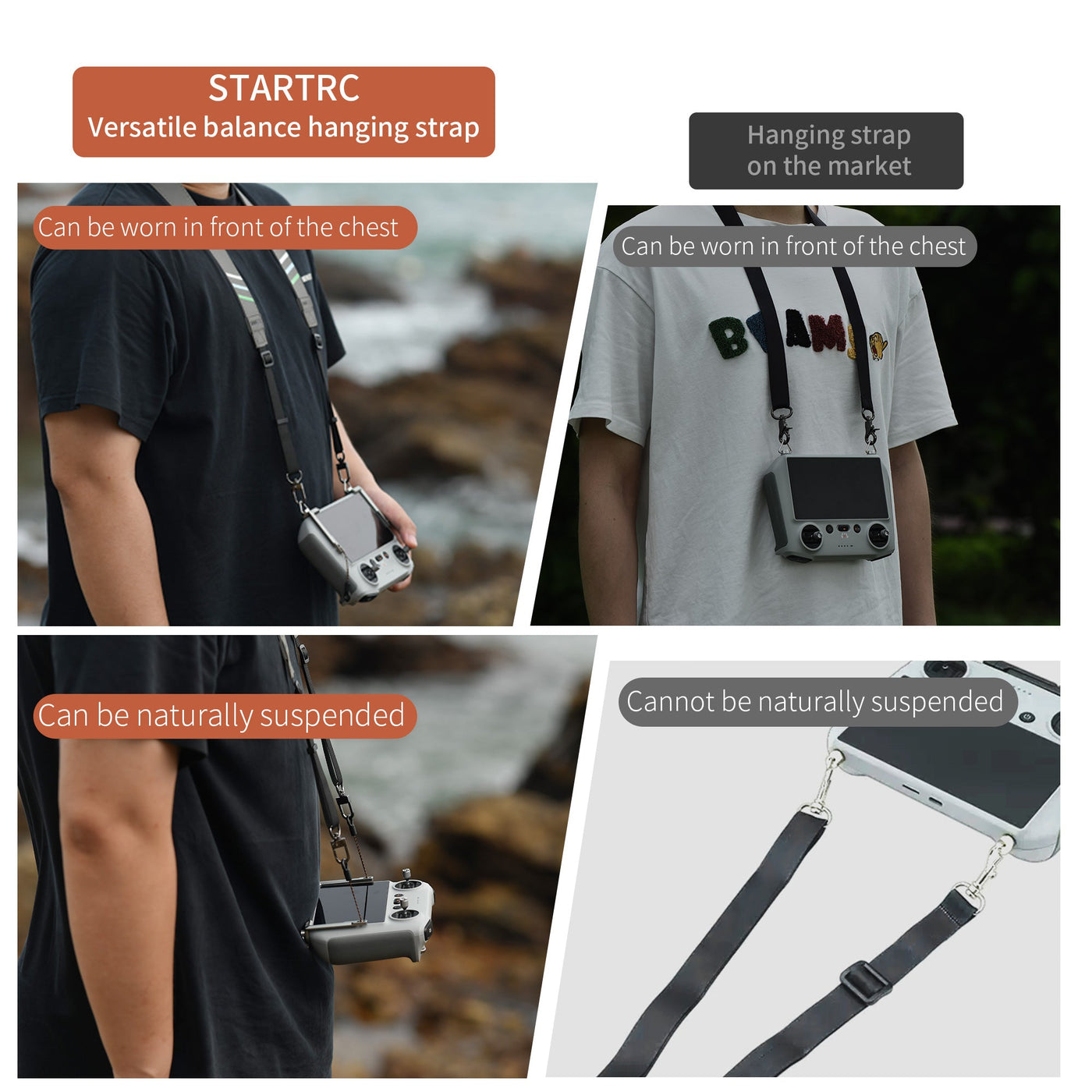STARTRC Self-balancing Mount for DJI RC/RC2 Remote Controller (Strap NOT included)