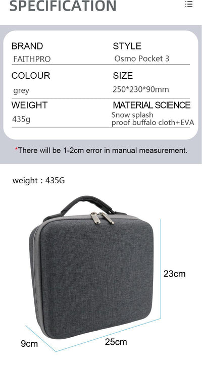 PU Storage Bag For DJI Osmo Pocket 3